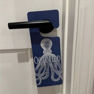 Octopied Blue Door Hanger